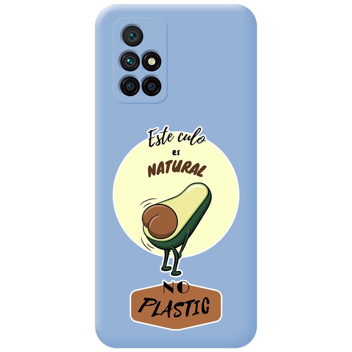 Funda Silicona Líquida Azul para Xiaomi Redmi 10 (2021/2022) diseño Culo Natural Dibujos