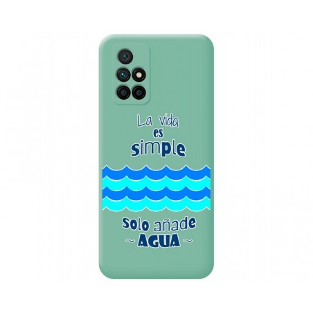 Funda Silicona Líquida Verde para Xiaomi Redmi 10 (2021/2022) diseño Agua Dibujos