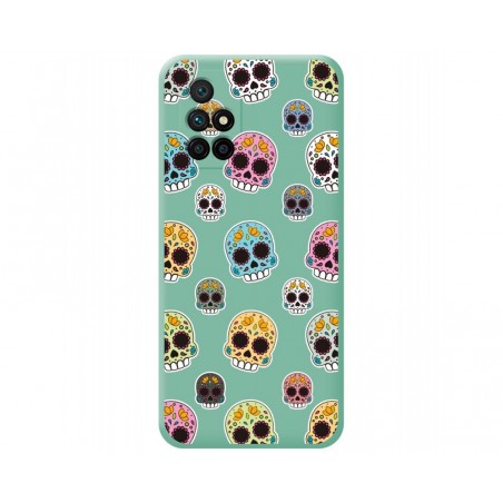 Funda Silicona Líquida Verde para Xiaomi Redmi 10 (2021/2022) diseño Catrina Dibujos