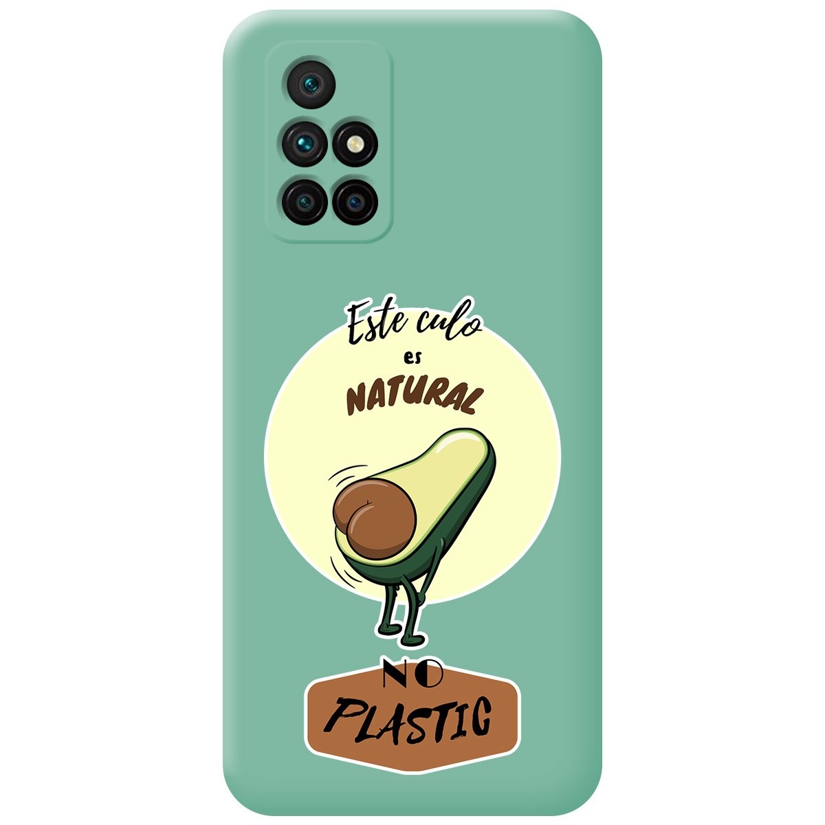 Funda Silicona Líquida Verde para Xiaomi Redmi 10 (2021/2022) diseño Culo Natural Dibujos