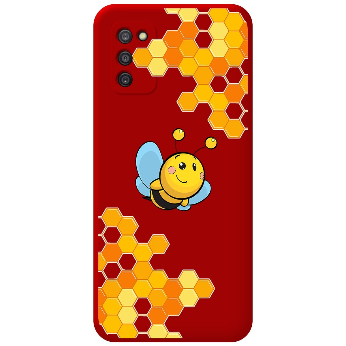 Funda Silicona Líquida Roja para Samsung Galaxy A03s diseño Abeja Dibujos