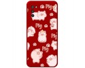 Funda Silicona Líquida Roja para Samsung Galaxy A03s diseño Cerdos Dibujos