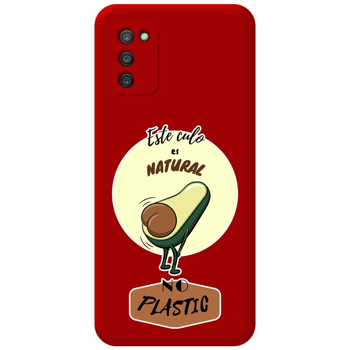 Funda Silicona Líquida Roja para Samsung Galaxy A03s diseño Culo Natural Dibujos