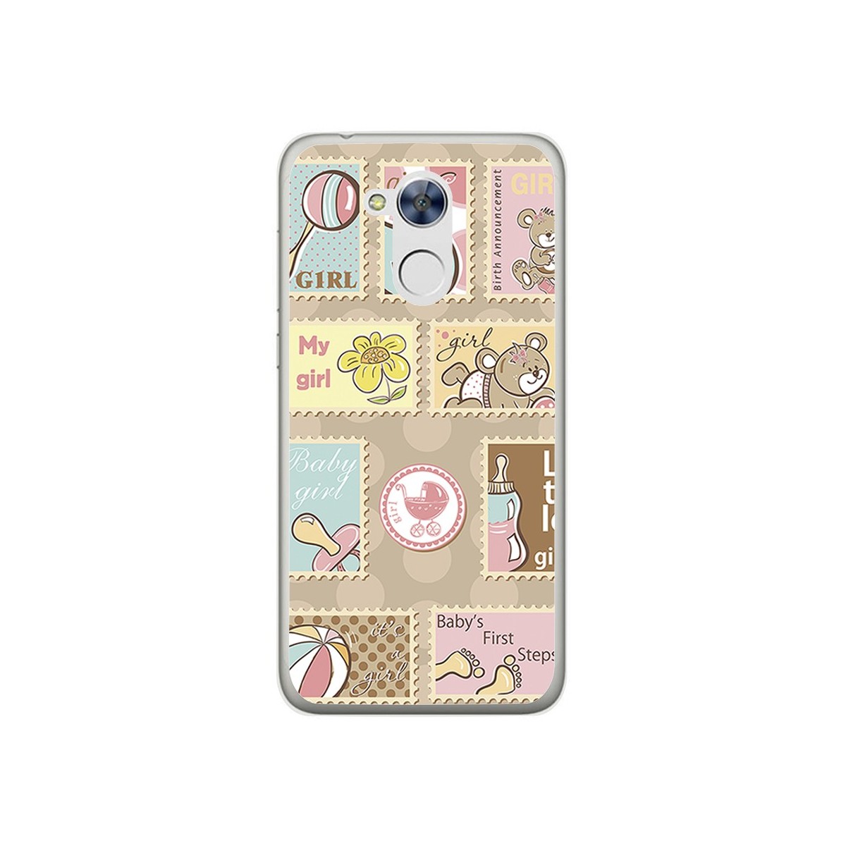 Funda Gel Tpu para Huawei Honor 6A Diseño Sellos Dibujos
