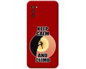 Funda Silicona Líquida Roja para Samsung Galaxy A03s diseño Hombre Escalada Dibujos