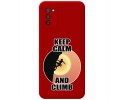 Funda Silicona Líquida Roja para Samsung Galaxy A03s diseño Mujer Escalada Dibujos