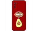 Funda Silicona Líquida Roja para Samsung Galaxy A03s diseño Vegan Life Dibujos