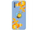 Funda Silicona Líquida Azul para Samsung Galaxy A03s diseño Abeja Dibujos