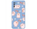 Funda Silicona Líquida Azul para Samsung Galaxy A03s diseño Cerdos Dibujos