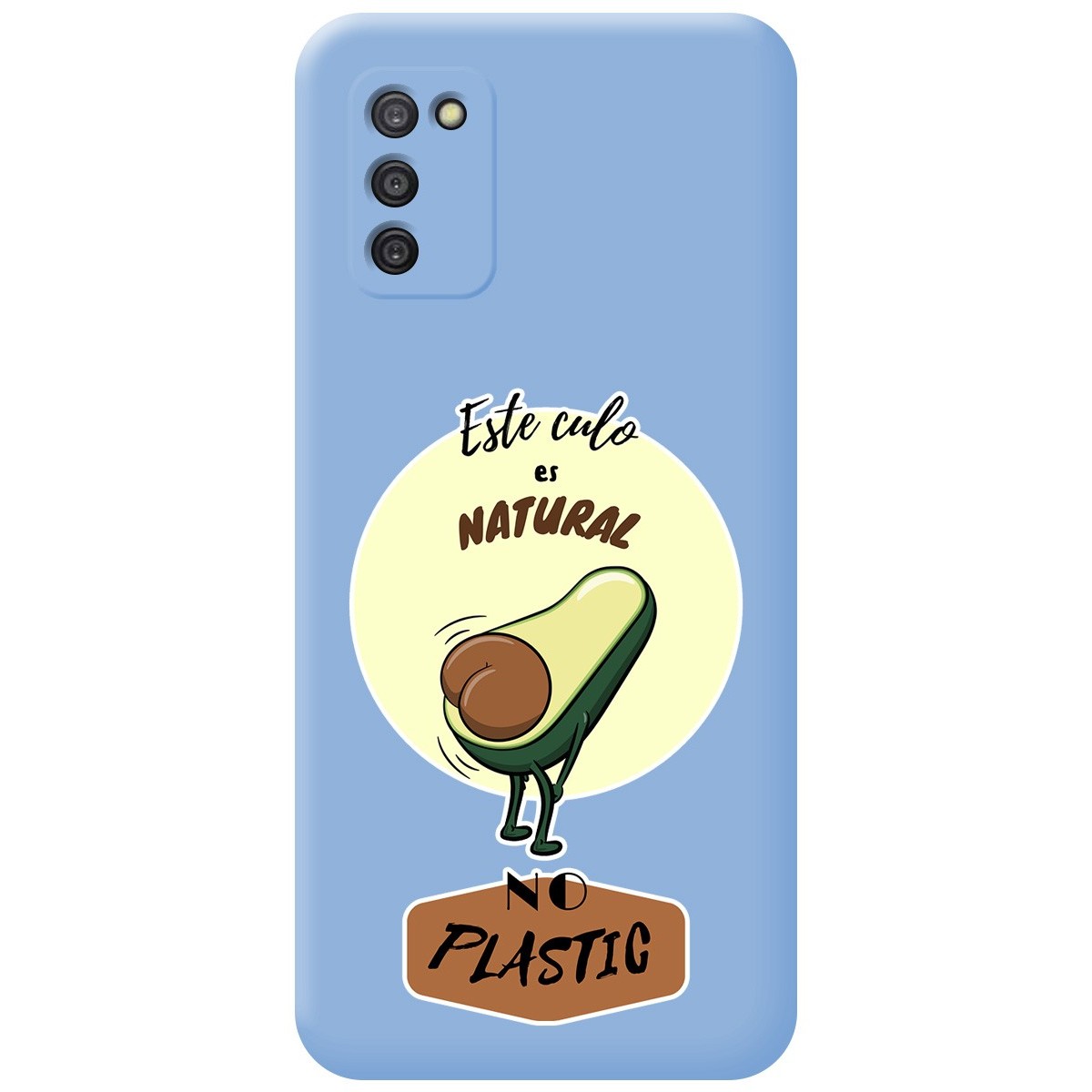 Funda Silicona Líquida Azul para Samsung Galaxy A03s diseño Culo Natural Dibujos