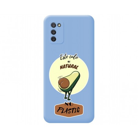 Funda Silicona Líquida Azul para Samsung Galaxy A03s diseño Culo Natural Dibujos