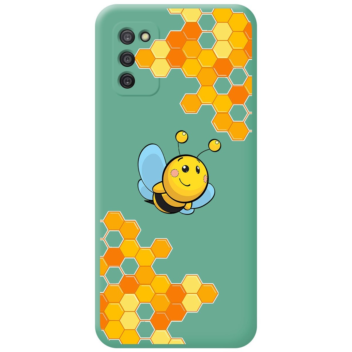 Funda Silicona Líquida Verde para Samsung Galaxy A03s diseño Abeja Dibujos