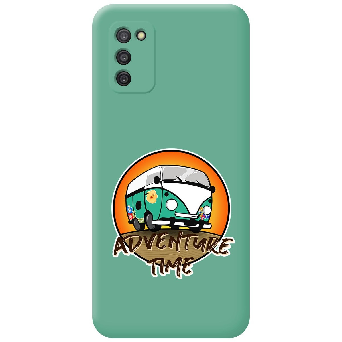 Funda Silicona Líquida Verde para Samsung Galaxy A03s diseño Adventure Time Dibujos