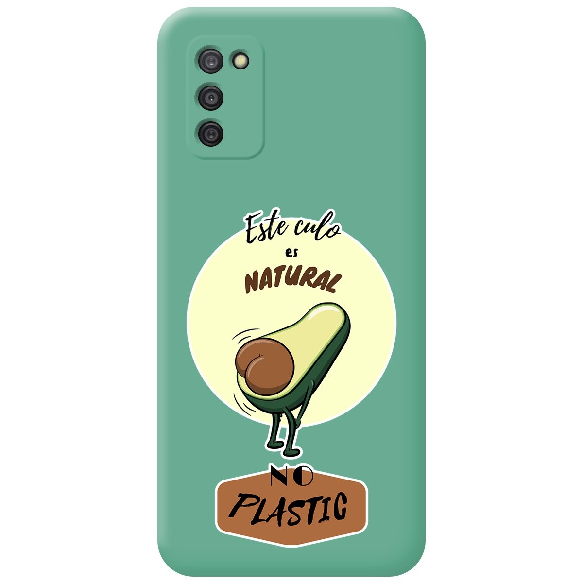 Funda Silicona Líquida Verde para Samsung Galaxy A03s diseño Culo Natural Dibujos