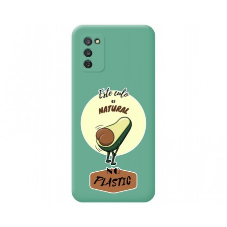 Funda Silicona Líquida Verde para Samsung Galaxy A03s diseño Culo Natural Dibujos