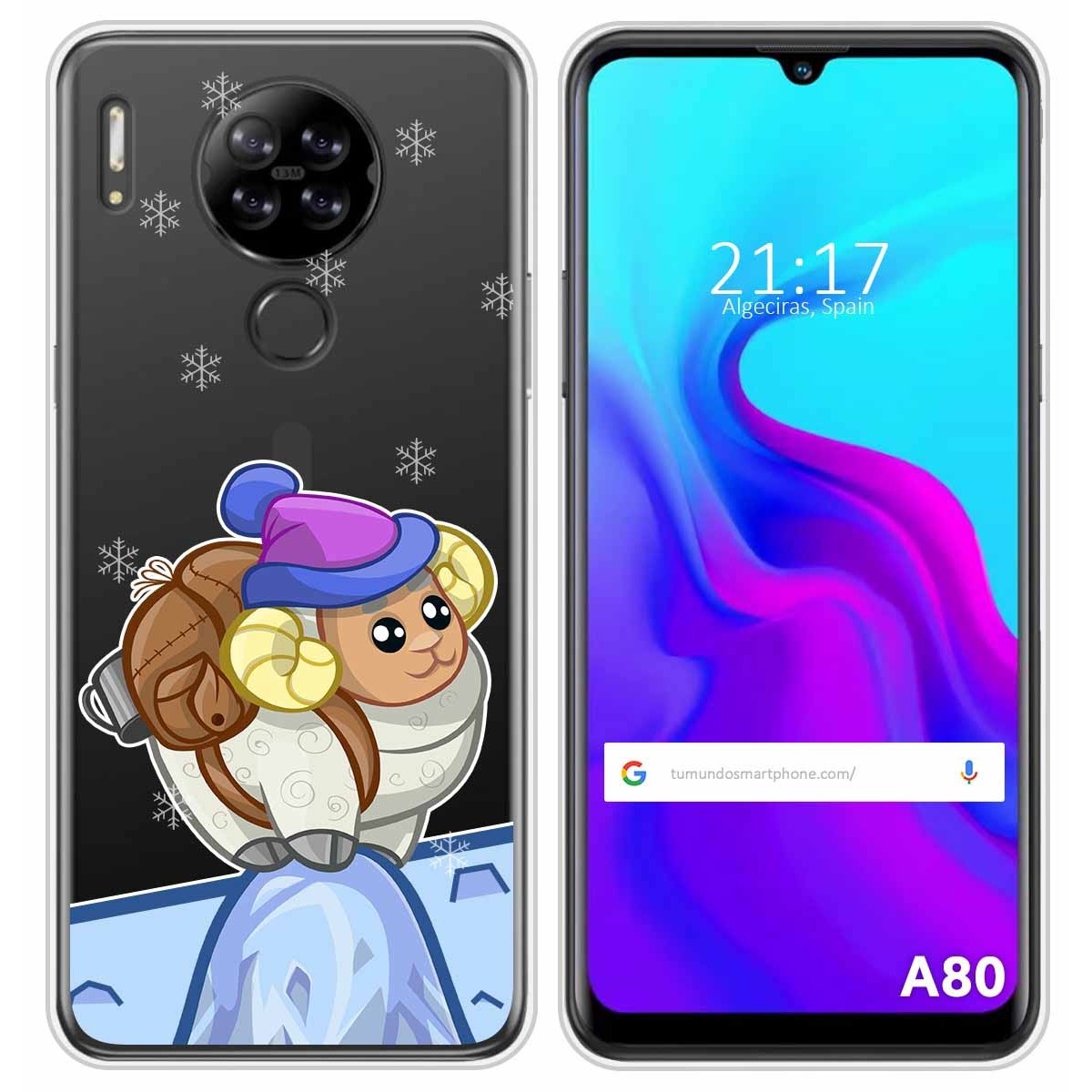 Funda Silicona Transparente para Blackview A80 / A80s diseño Cabra Dibujos