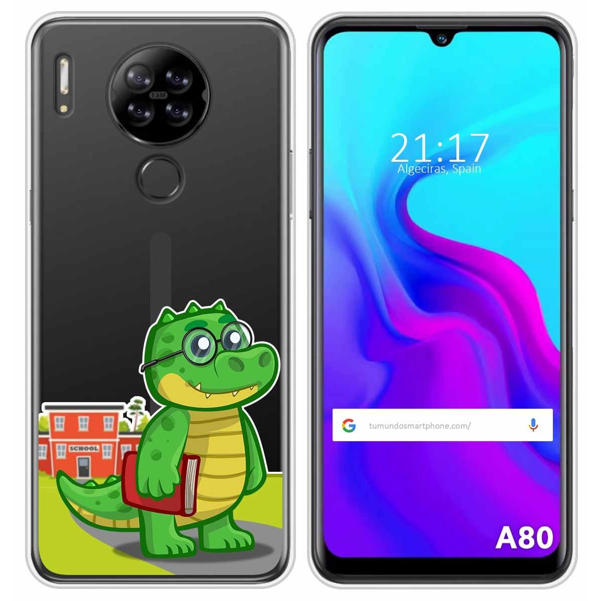 Funda Silicona Transparente para Blackview A80 / A80s diseño Coco Dibujos