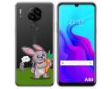 Funda Silicona Transparente para Blackview A80 / A80s diseño Conejo Dibujos