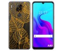 Funda Silicona Transparente para Blackview A80 / A80s diseño Hojas Dibujos