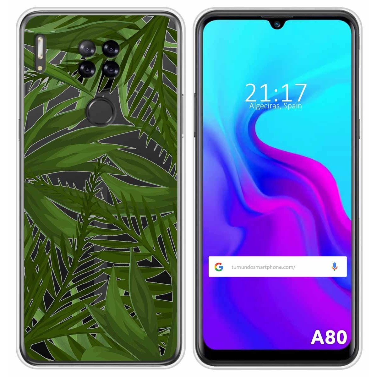 Funda Silicona Transparente para Blackview A80 / A80s diseño Jungla Dibujos