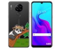 Funda Silicona Transparente para Blackview A80 / A80s diseño Panda Dibujos
