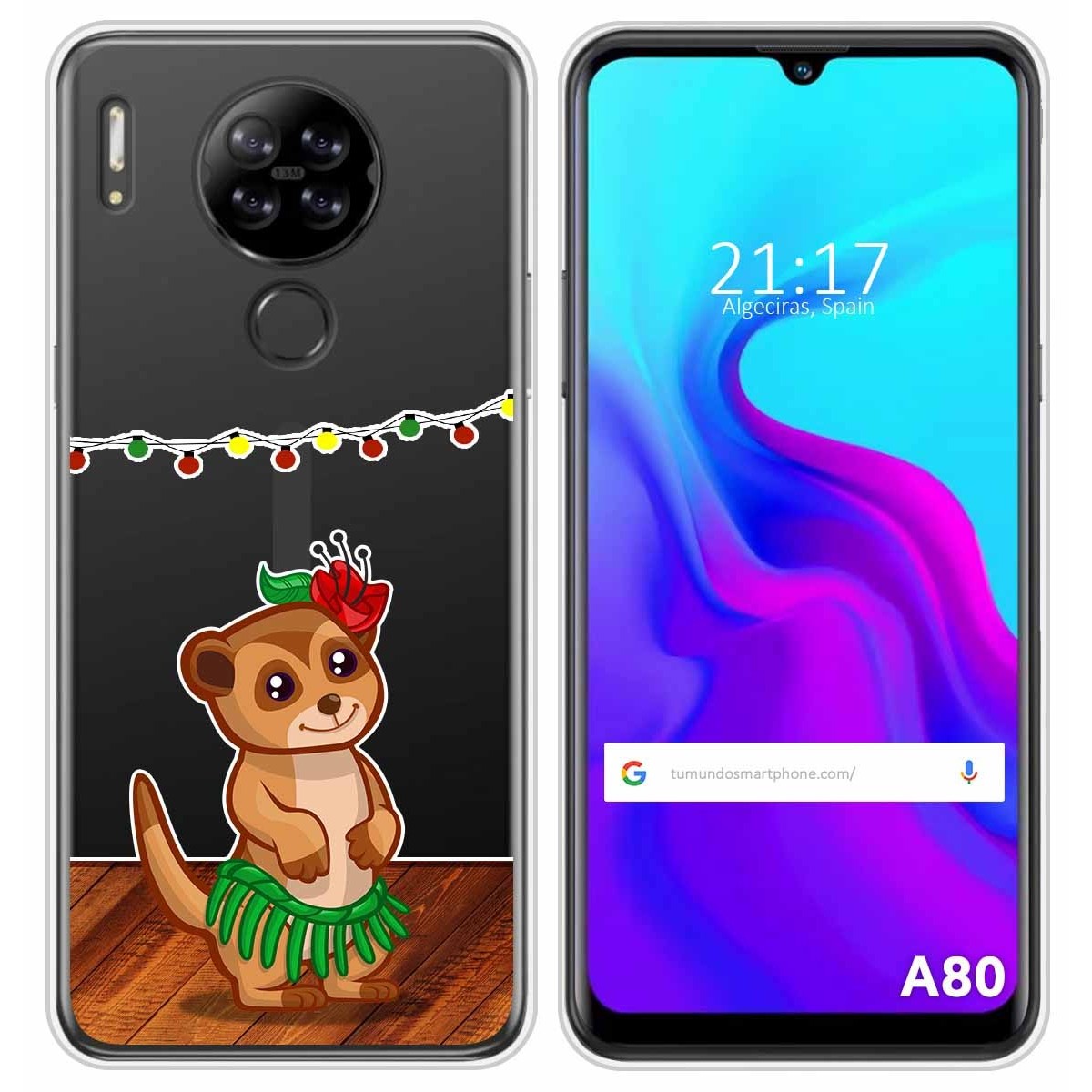 Funda Silicona Transparente para Blackview A80 / A80s diseño Suricata Dibujos