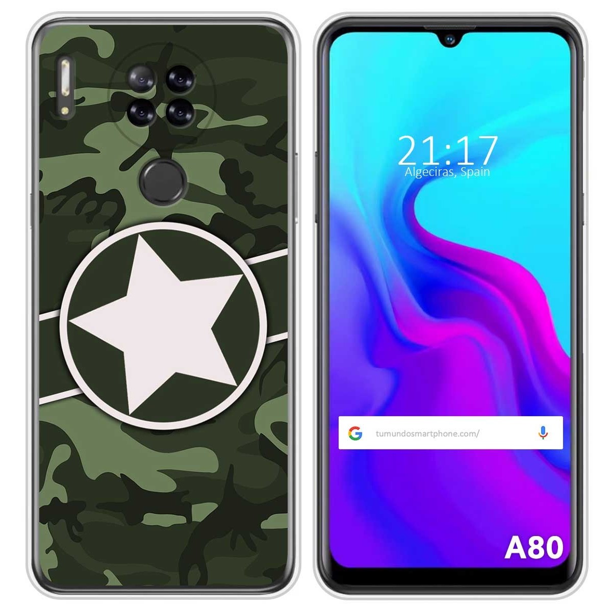 Funda Silicona para Blackview A80 / A80s diseño Camuflaje 01 Dibujos