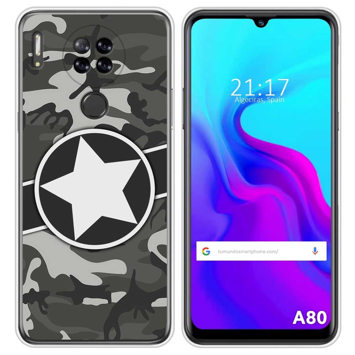 Funda Silicona para Blackview A80 / A80s diseño Camuflaje 02 Dibujos