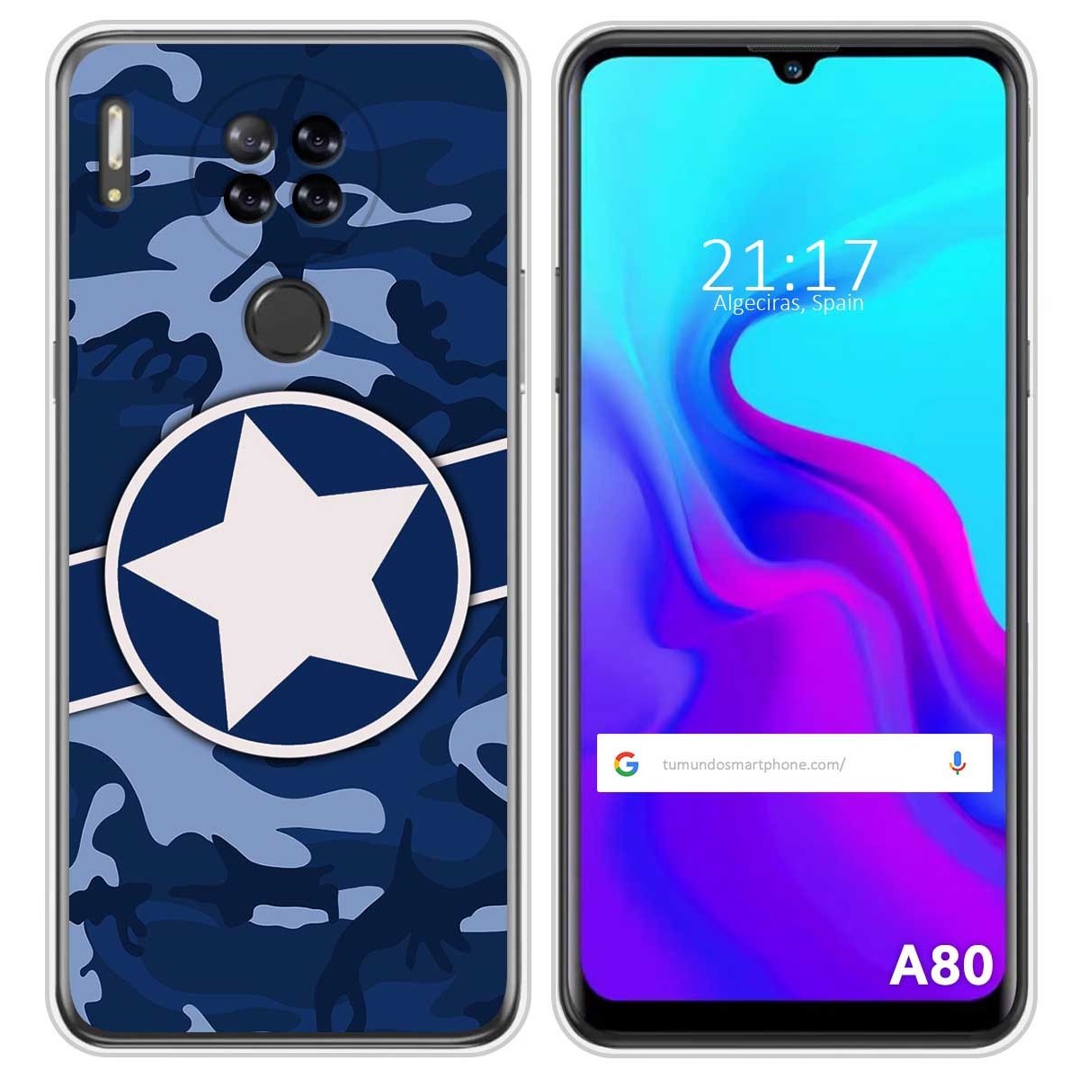 Funda Silicona para Blackview A80 / A80s diseño Camuflaje 03 Dibujos