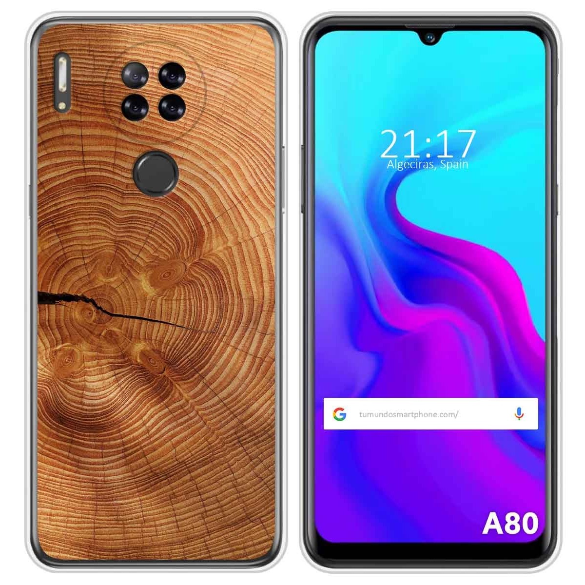 Funda Silicona para Blackview A80 / A80s diseño Madera 04 Dibujos
