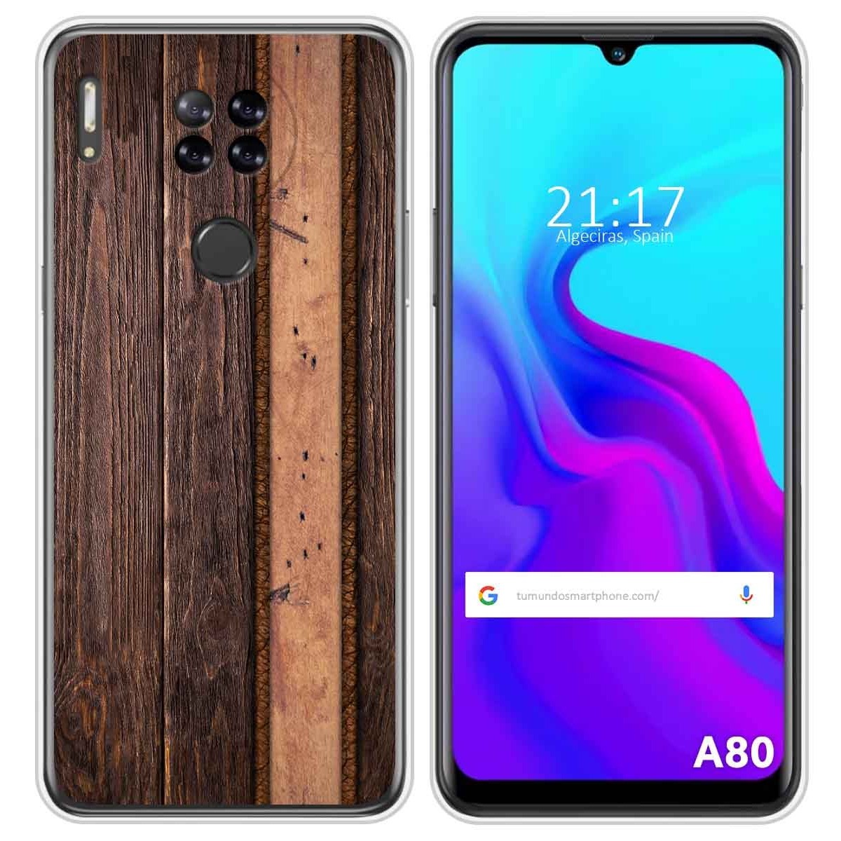 Funda Silicona para Blackview A80 / A80s diseño Madera 05 Dibujos