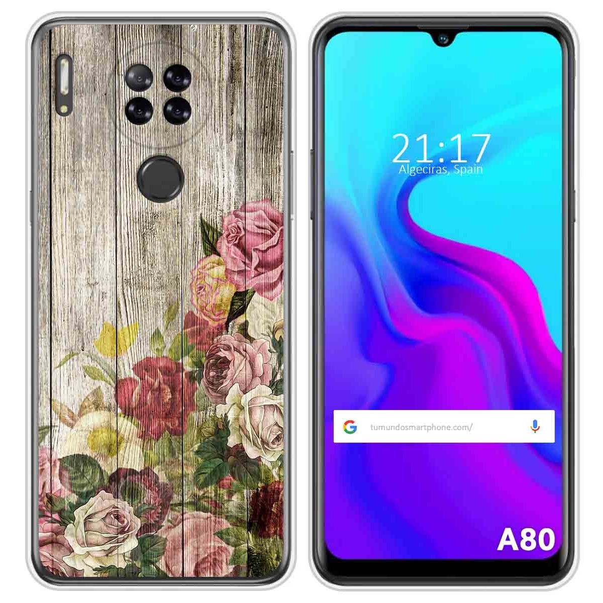 Funda Silicona para Blackview A80 / A80s diseño Madera 08 Dibujos