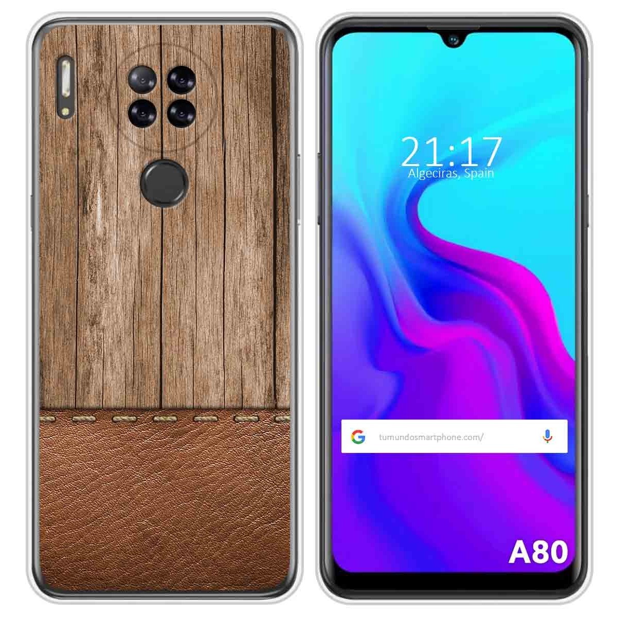 Funda Silicona para Blackview A80 / A80s diseño Madera 09 Dibujos