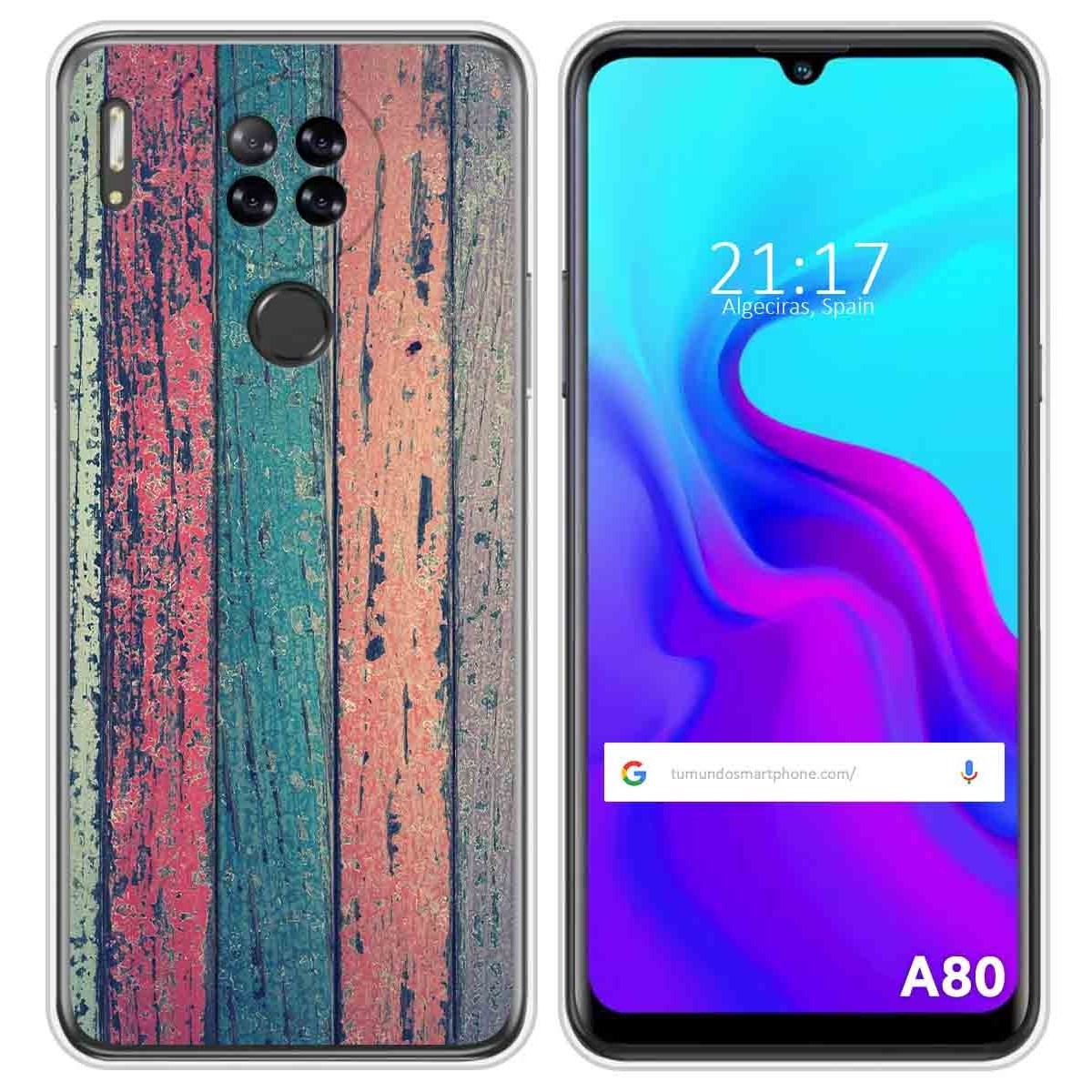 Funda Silicona para Blackview A80 / A80s diseño Madera 10 Dibujos