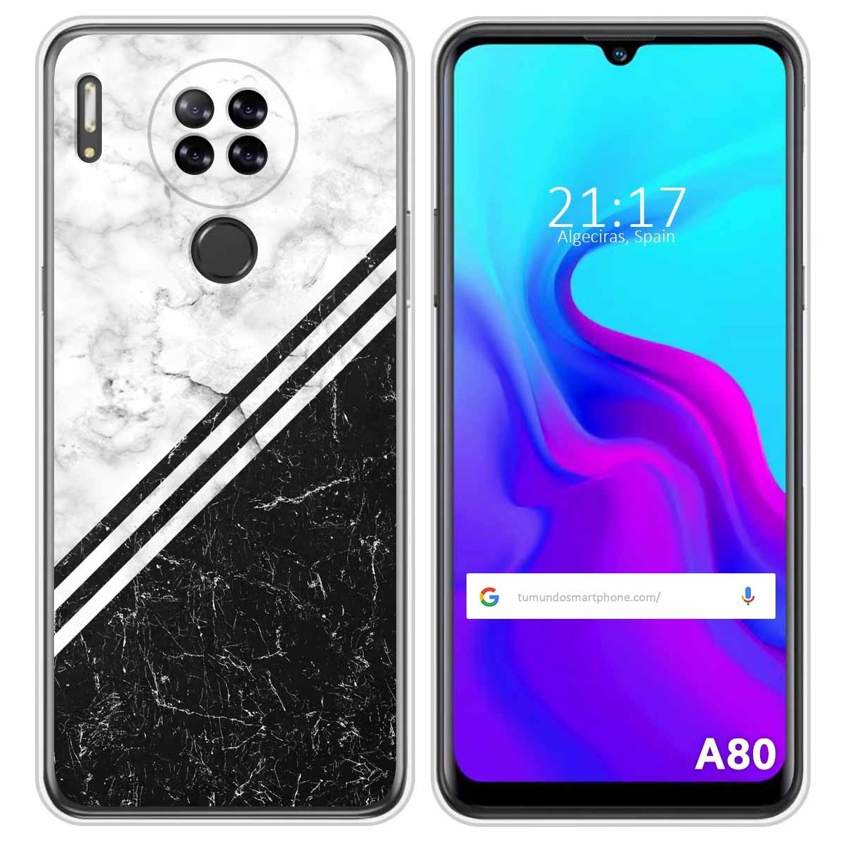 Funda Silicona para Blackview A80 / A80s diseño Mármol 01 Dibujos