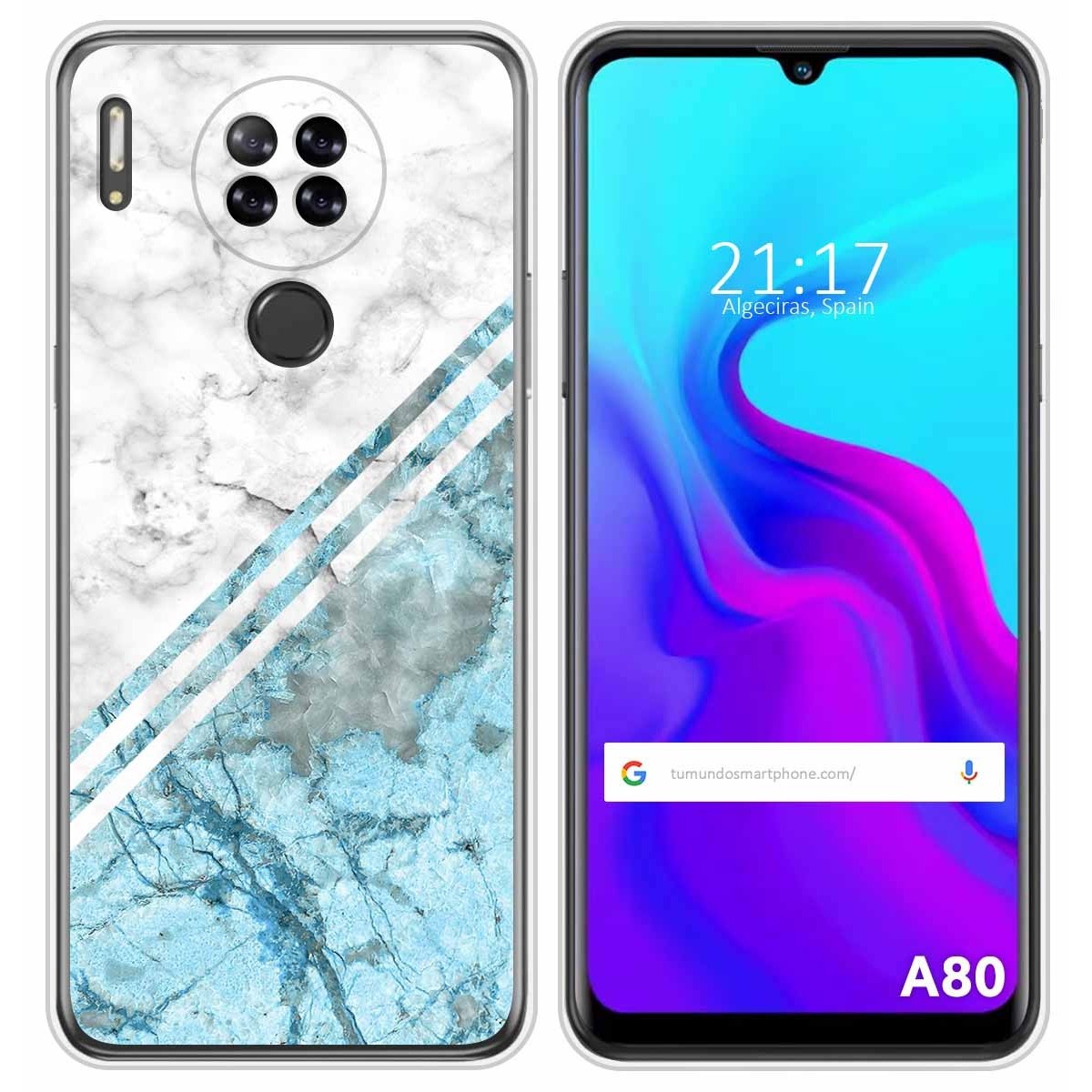 Funda Silicona para Blackview A80 / A80s diseño Mármol 02 Dibujos