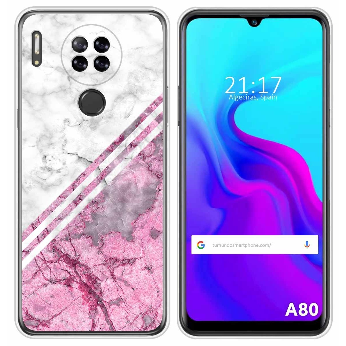 Funda Silicona para Blackview A80 / A80s diseño Mármol 03 Dibujos