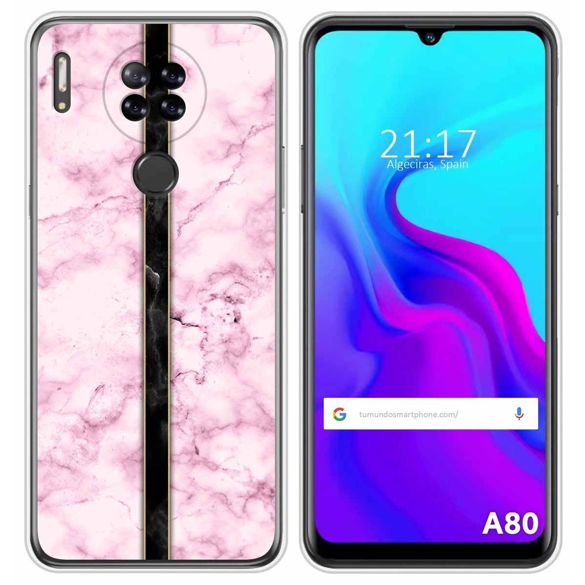 Funda Silicona para Blackview A80 / A80s diseño Mármol 04 Dibujos