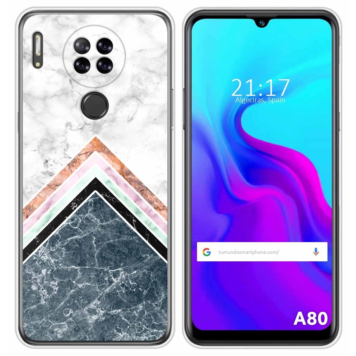 Funda Silicona para Blackview A80 / A80s diseño Mármol 05 Dibujos