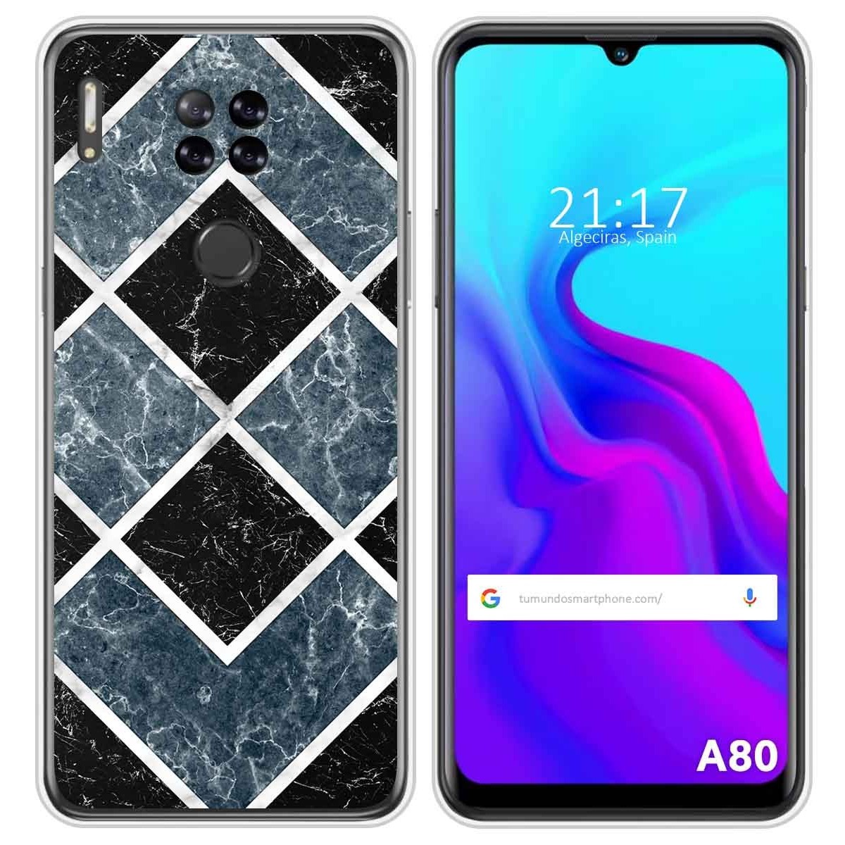 Funda Silicona para Blackview A80 / A80s diseño Mármol 06 Dibujos