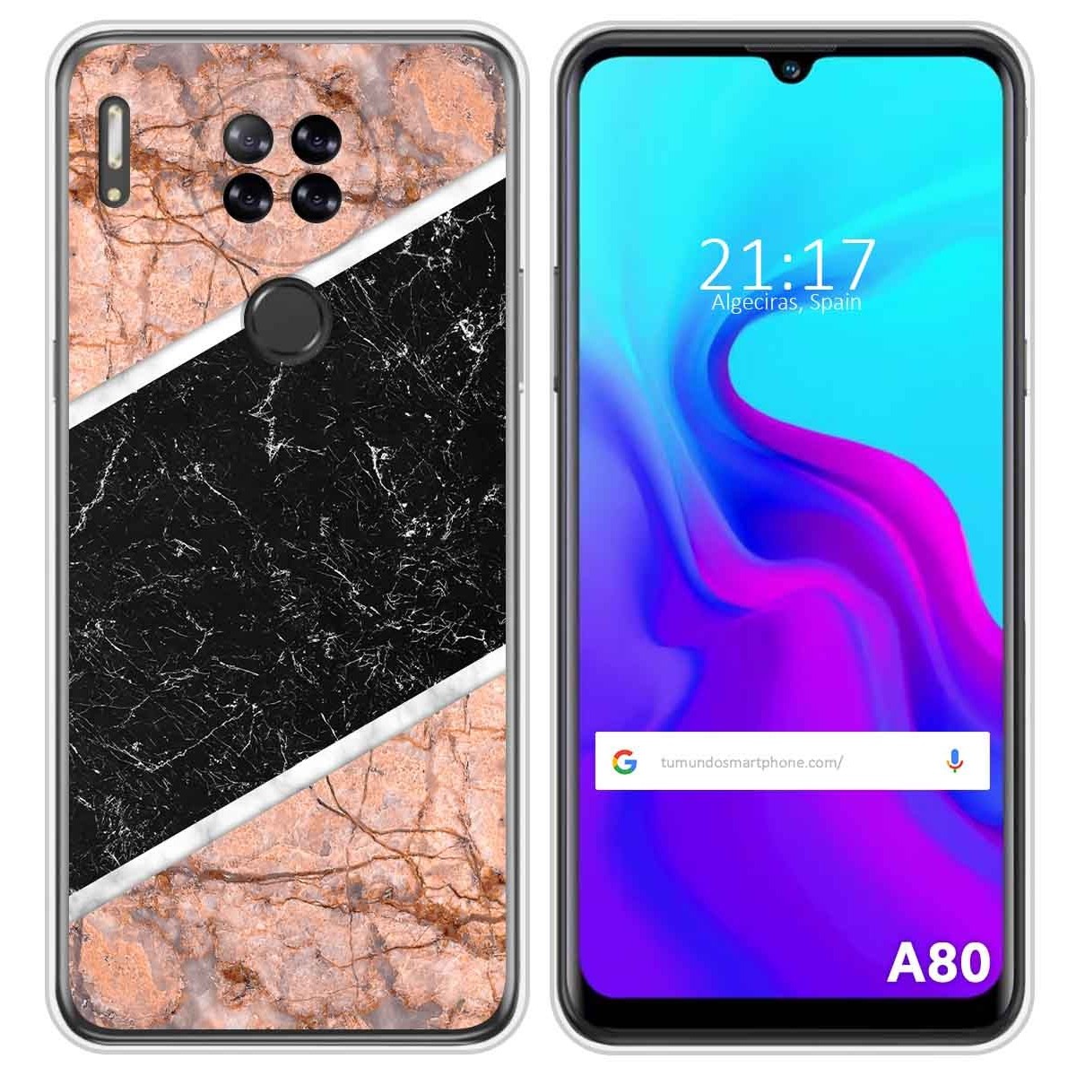 Funda Silicona para Blackview A80 / A80s diseño Mármol 07 Dibujos