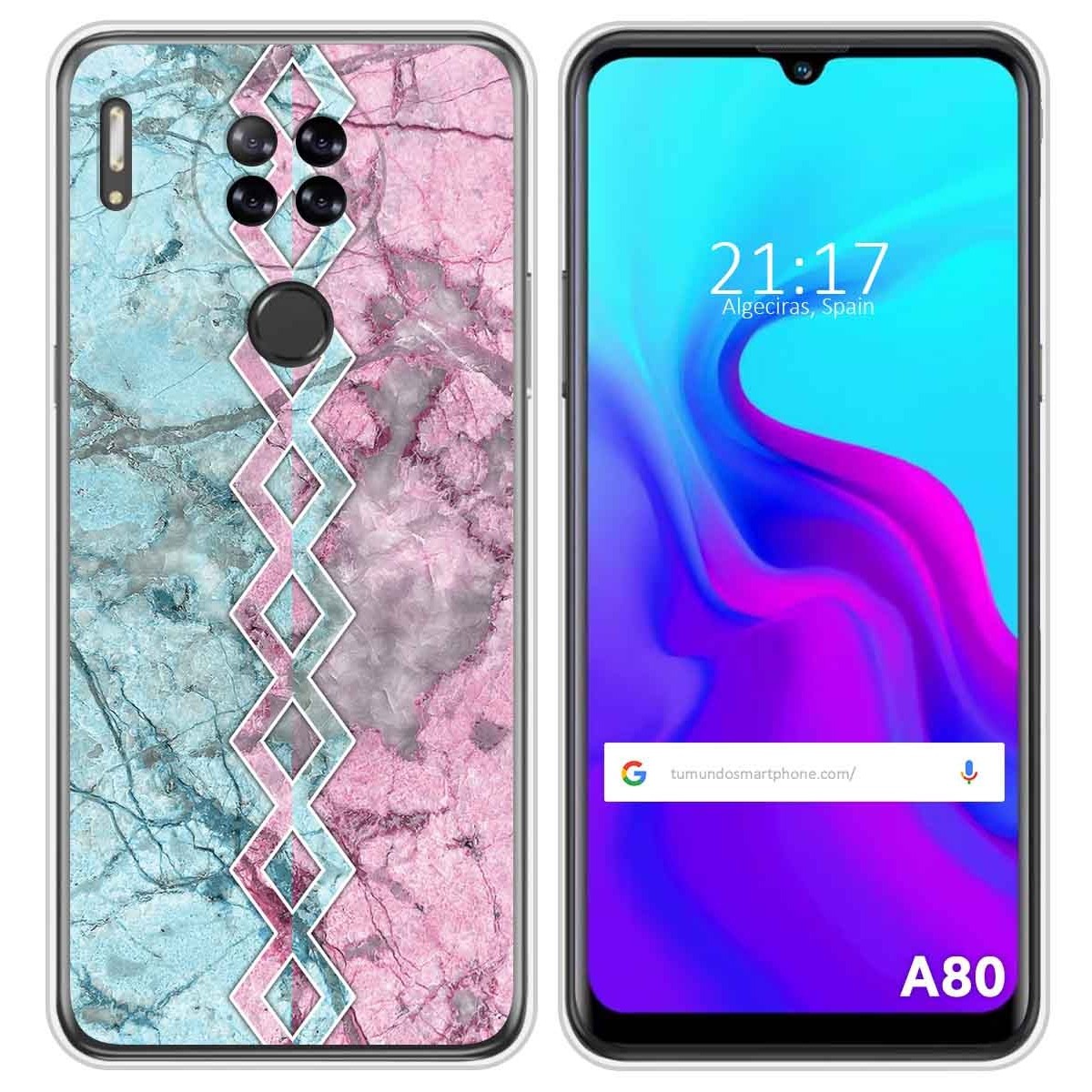 Funda Silicona para Blackview A80 / A80s diseño Mármol 08 Dibujos