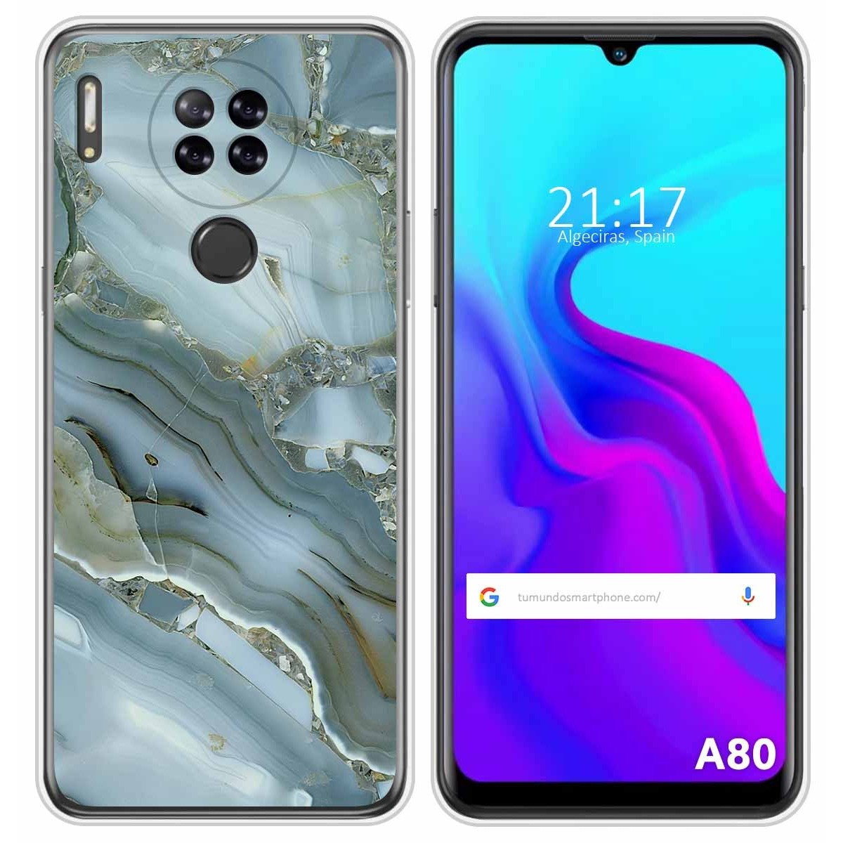 Funda Silicona para Blackview A80 / A80s diseño Mármol 09 Dibujos