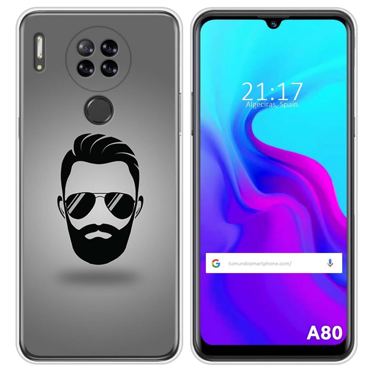 Funda Silicona para Blackview A80 / A80s diseño Barba Dibujos