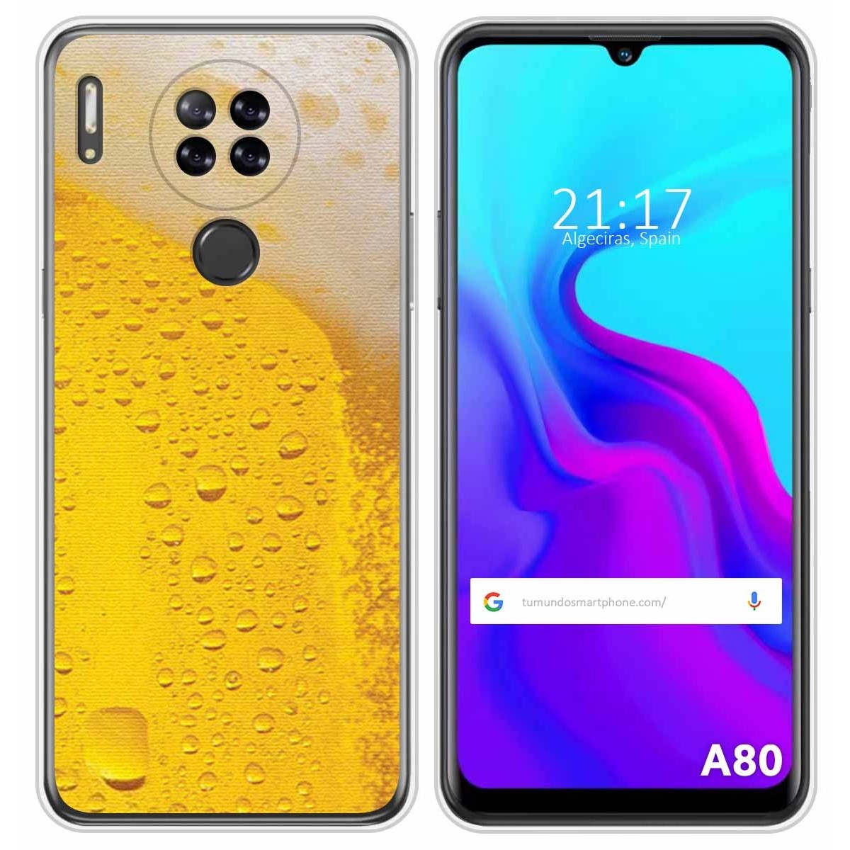 Funda Silicona para Blackview A80 / A80s diseño Cerveza Dibujos