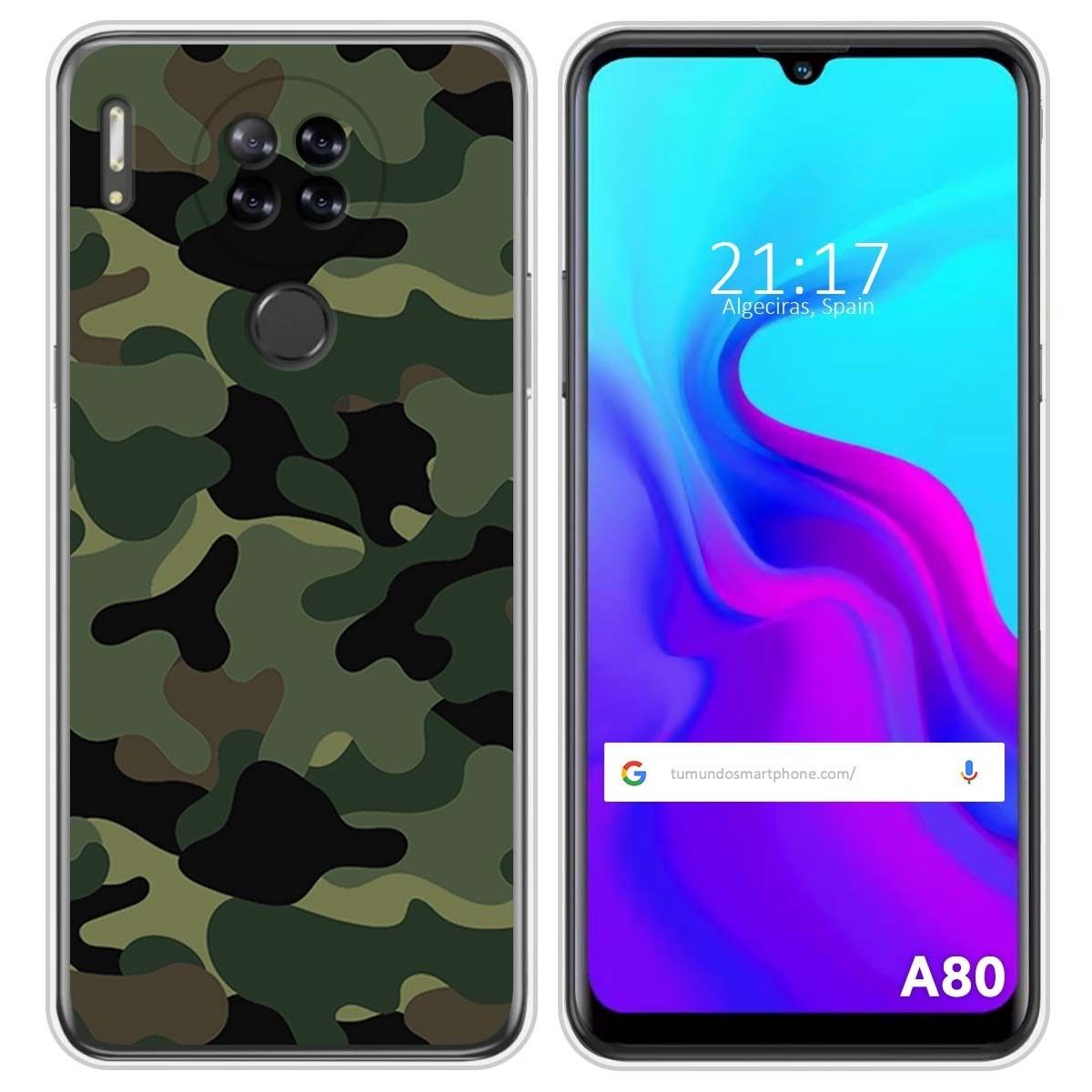 Funda Silicona para Blackview A80 / A80s diseño Camuflaje Dibujos