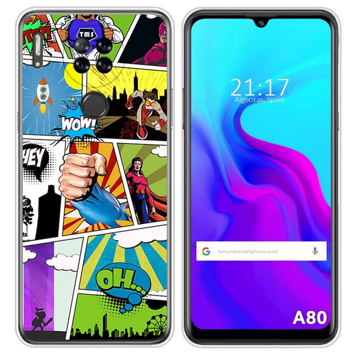 Funda Silicona para Blackview A80 / A80s diseño Comic Dibujos