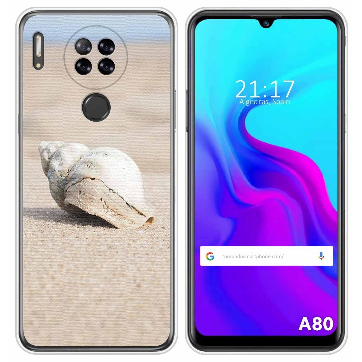 Funda Silicona para Blackview A80 / A80s diseño Concha Dibujos