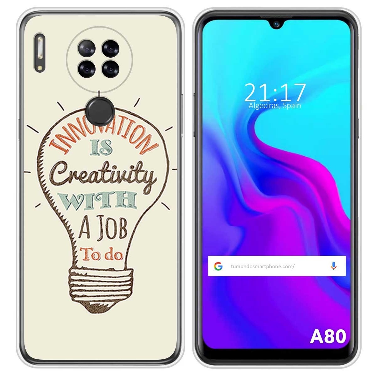 Funda Silicona para Blackview A80 / A80s diseño Creativity Dibujos