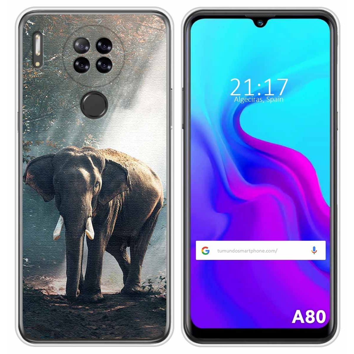 Funda Silicona para Blackview A80 / A80s diseño Elefante Dibujos
